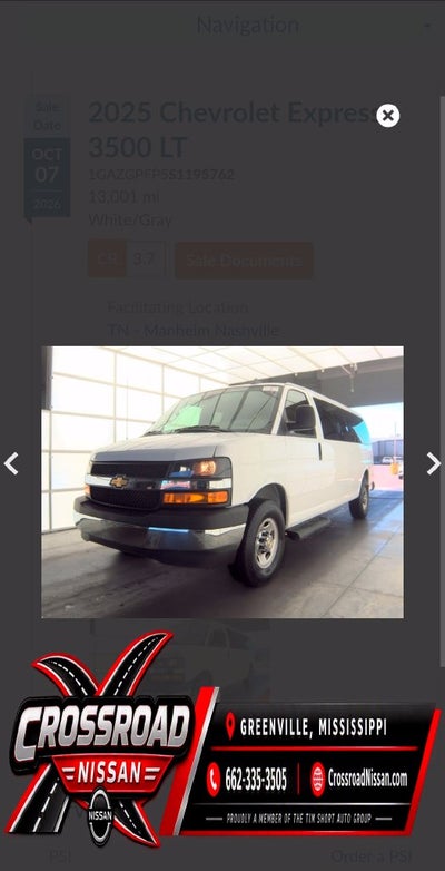 2025 Chevrolet Express 3500 LT Passenger